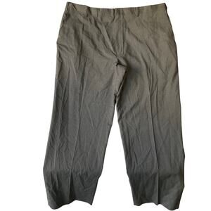 Roundtree & Yorke Men Dress Pants size 44x32 Big  Gray Wool Blend Straight Leg